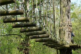 Wrocław Atrakcja park linowy Wyspa Przygody Opatowicka